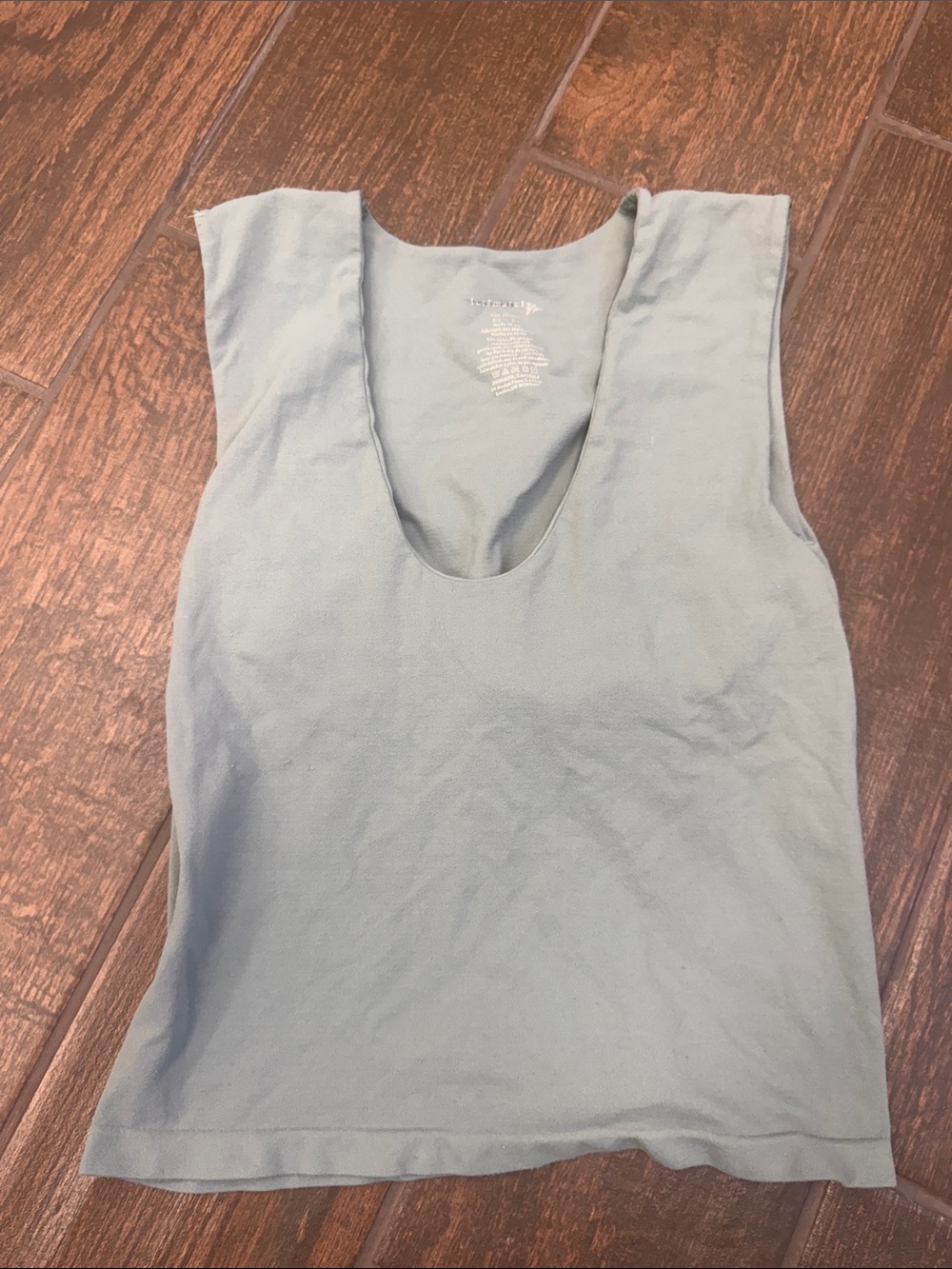 Free People Pale Blue Scoop Neck Tank